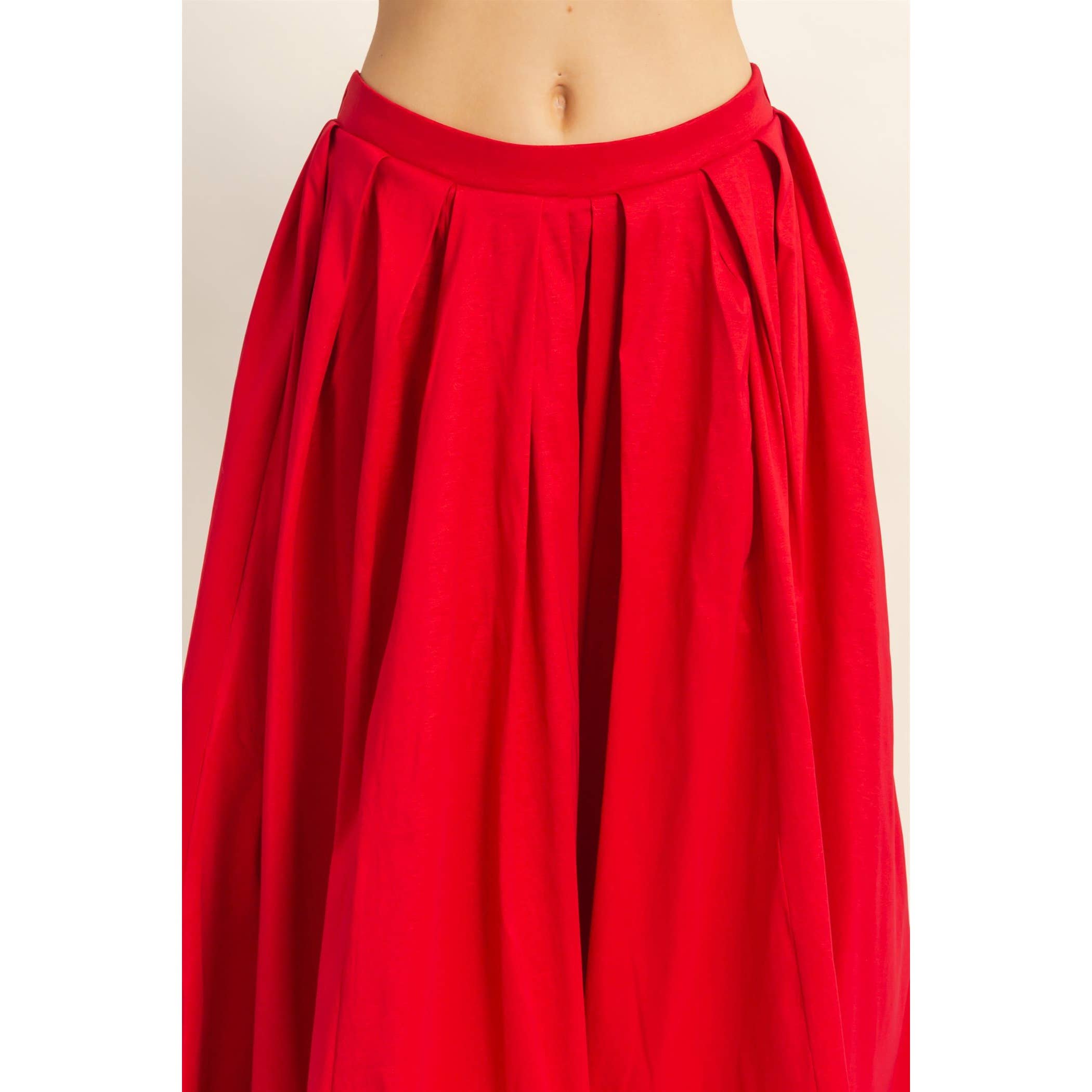 HYFVE - Vendita all'ingrosso Gonna - Donna - Gonna midi a pieghe classica a trapezio23