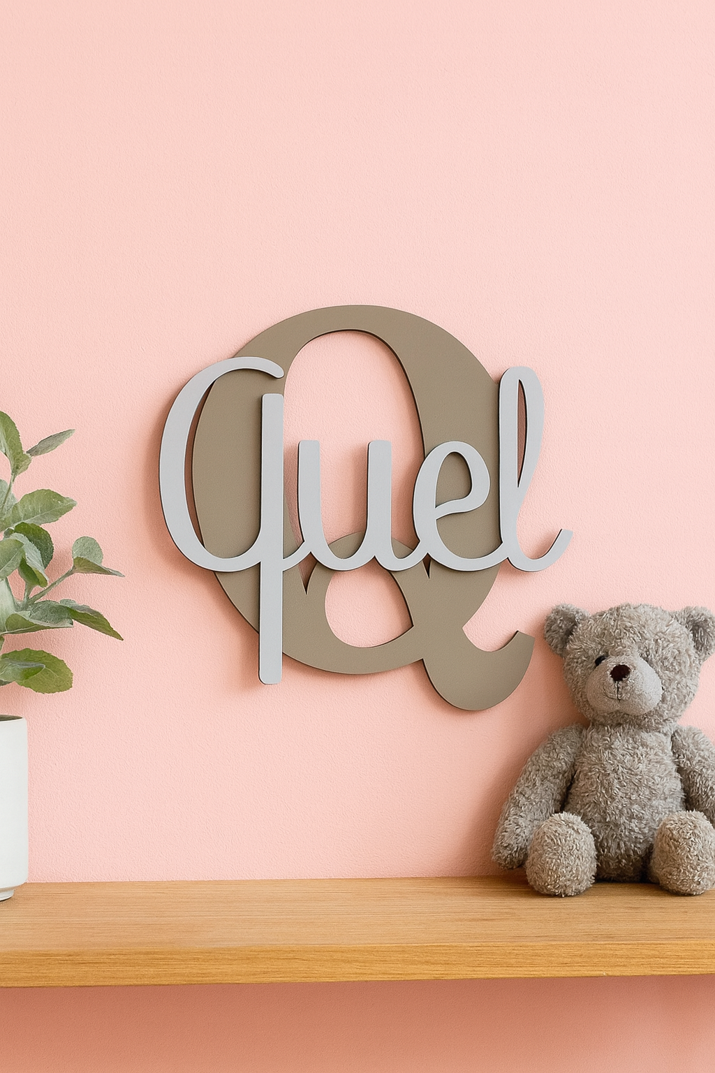 Fustik - Vendita all'ingrosso Decorazione da parete 3D - Iniziale con Nome Personalizzato1