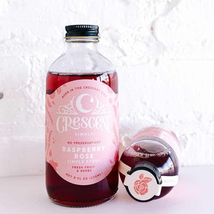 Crescent Simples - Wholesale Cocktail Mix/Syrup - Raspberry Rose Simple Syrup0