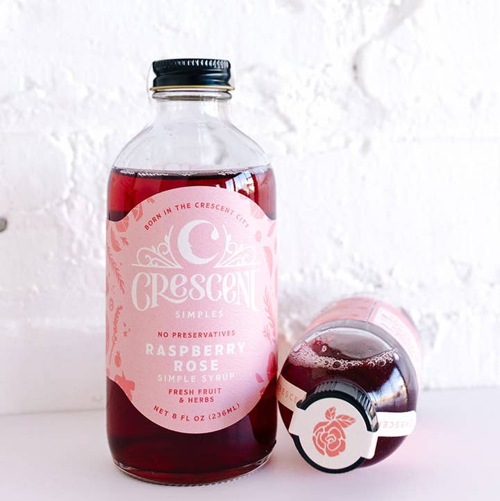 Crescent Simples - Wholesale Cocktail Mix/Syrup - Raspberry Rose Simple Syrup