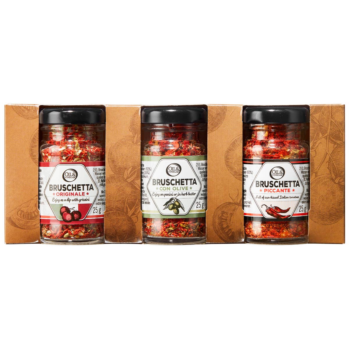 Oil & Vinegar - Wholesale Dried Spice Mix - Bruschetta Trio Dip - 3x25g/0.9 Oz Packs1