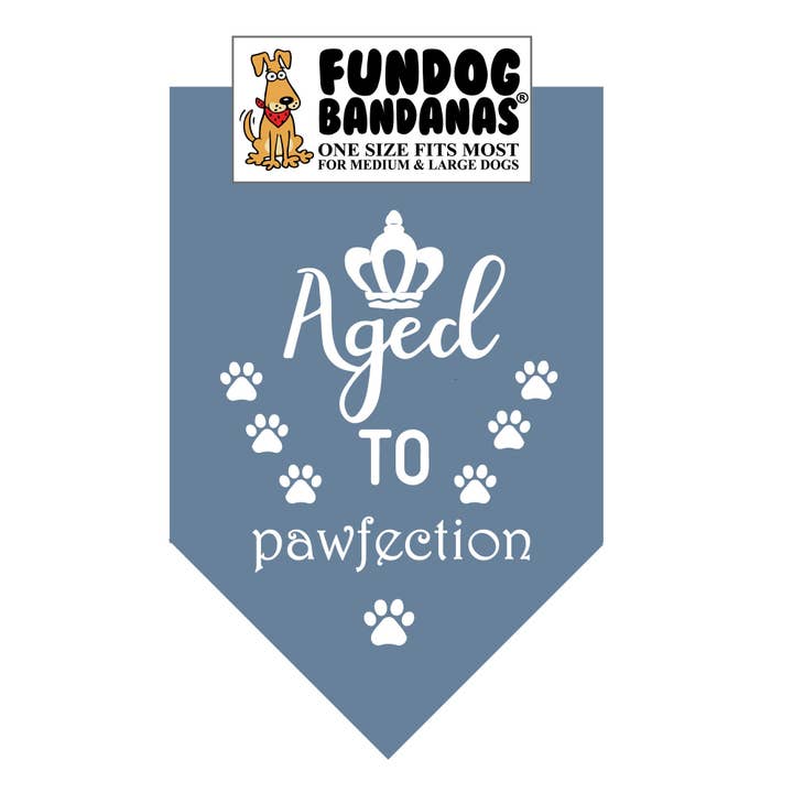 Assorted Colors 5 Pack - Aged to Pawfection Dog Bandanas for wholesale on Faire3