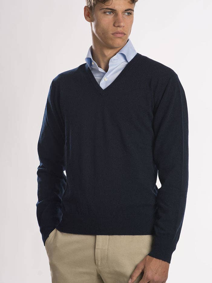 Escote en V 1 Hilo 100% Cachemira para venta al por mayor de Altex cashmere