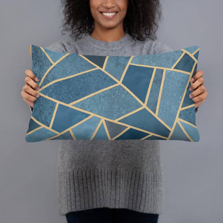 Atlantis Rising Geometric Cushion for wholesale by Cushion Covers Store