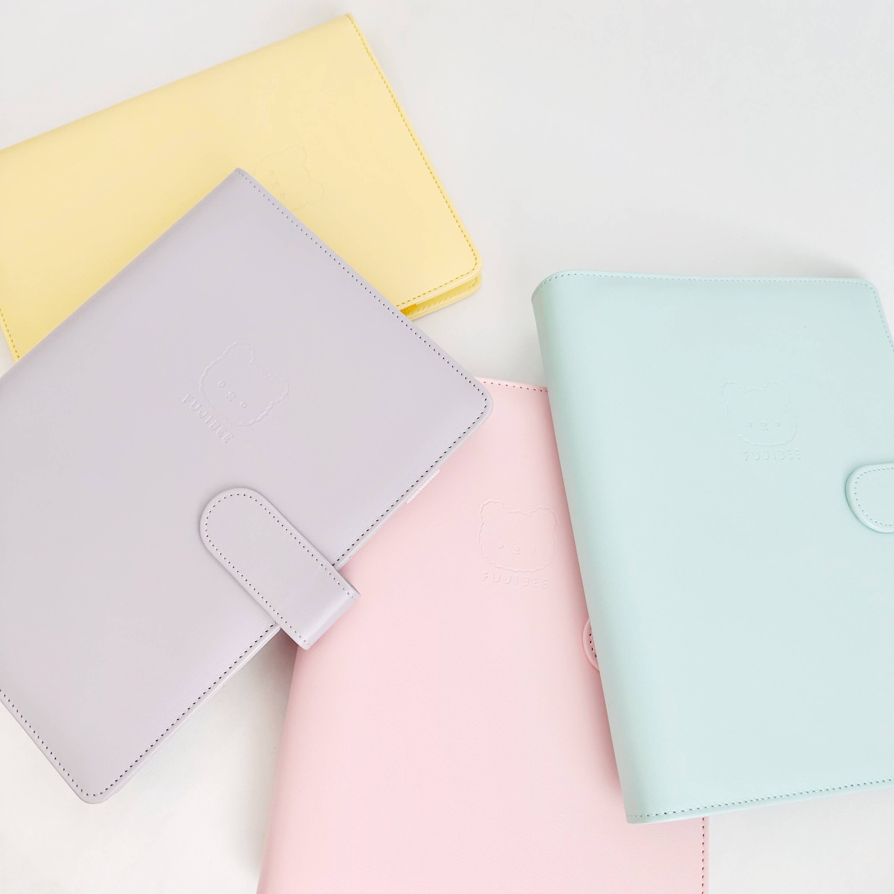 Fujibee – wholesale Journal cover – Journal Cover Pastels Binder 6 Ring A5 Cute Pink Purple Blue2