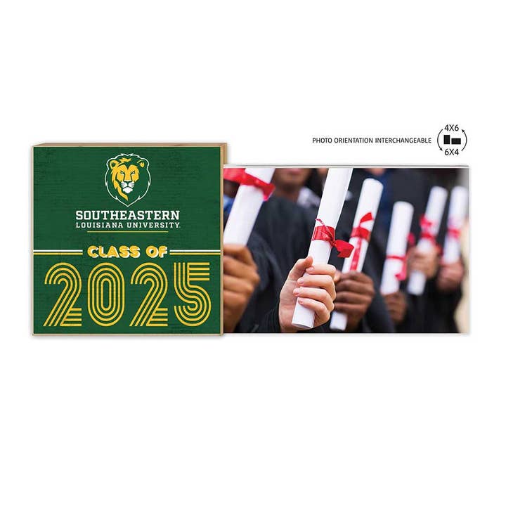 Southeastern Louisiana Class of 2025 Floating Picture Frame for wholesale by KH Sports Fan