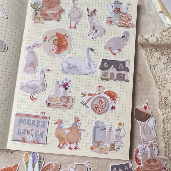 Chapteries - Wholesale Sticker - "Cottage" sticker set - 70+ sticker flakes!3