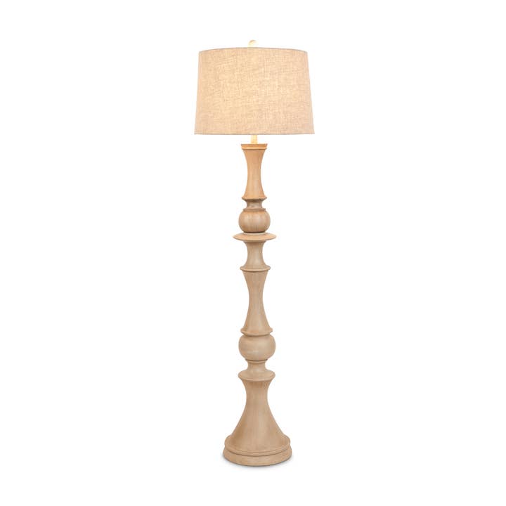 Beige Lampadaire Coastal Brilliance Cream avec interrupteur à 3 voies en vente sur Faire1