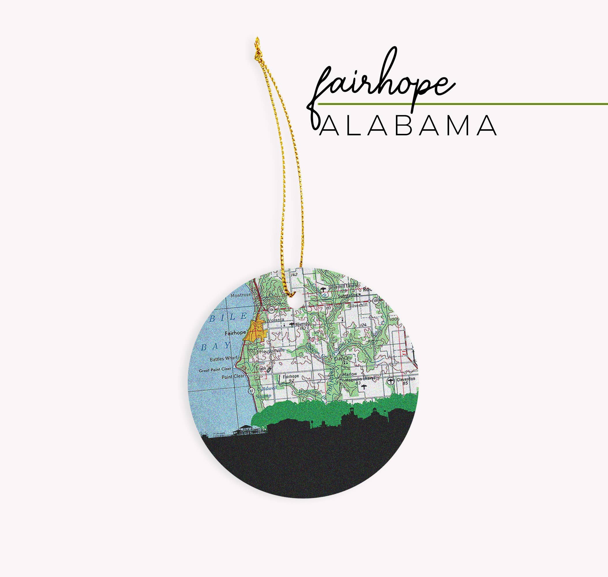 Paperfinch Design - Wholesale Ornament - Alabama city skyline ornament | choose your city3