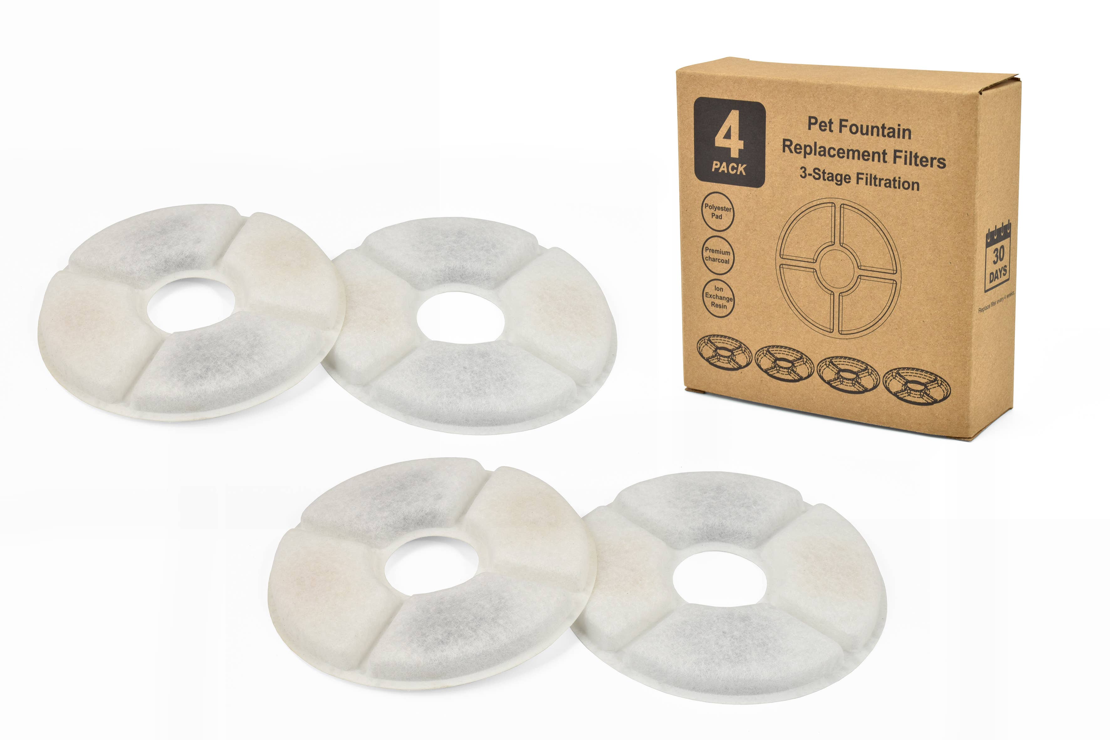 Nayeco - Wholesale Pet Toy - Cat - Malaga Fountain Filter Pack Of 4 Cat Units1