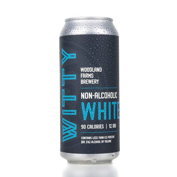 Witty - Non Alcoholic Wheat Beer, 6/4pk case for wholesale by Woodland Farms Brewery