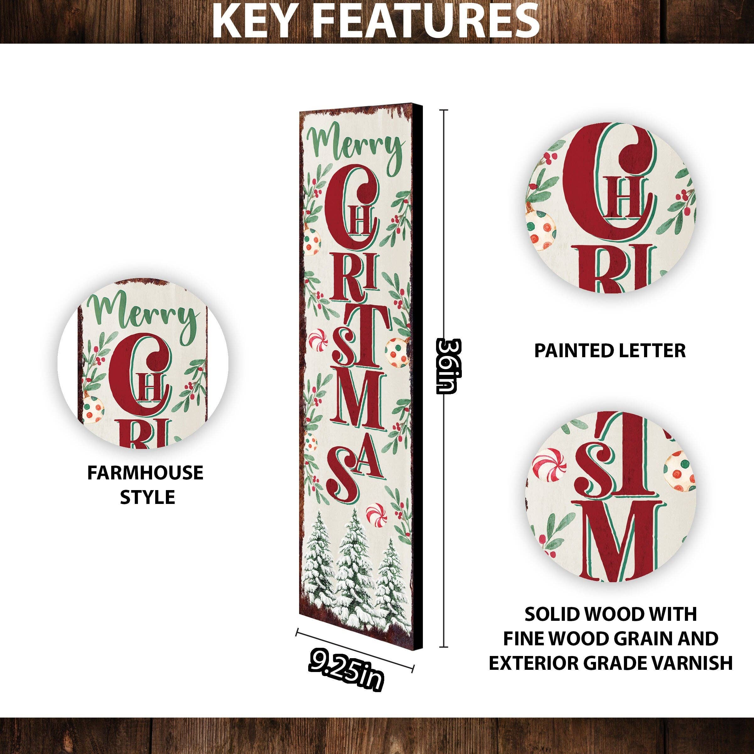 TX USA Corporation - Wholesale Christmas Wall Art - Christmas Snowman Porch Sign | Rustic Farmhouse Holiday Welcome Decor1