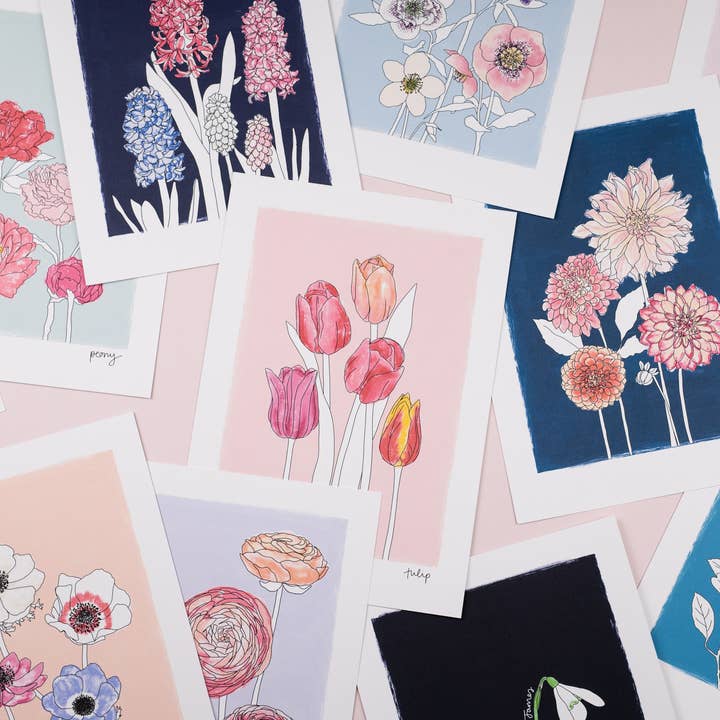 Floral Art Prints for wholesale by DaphneRosa