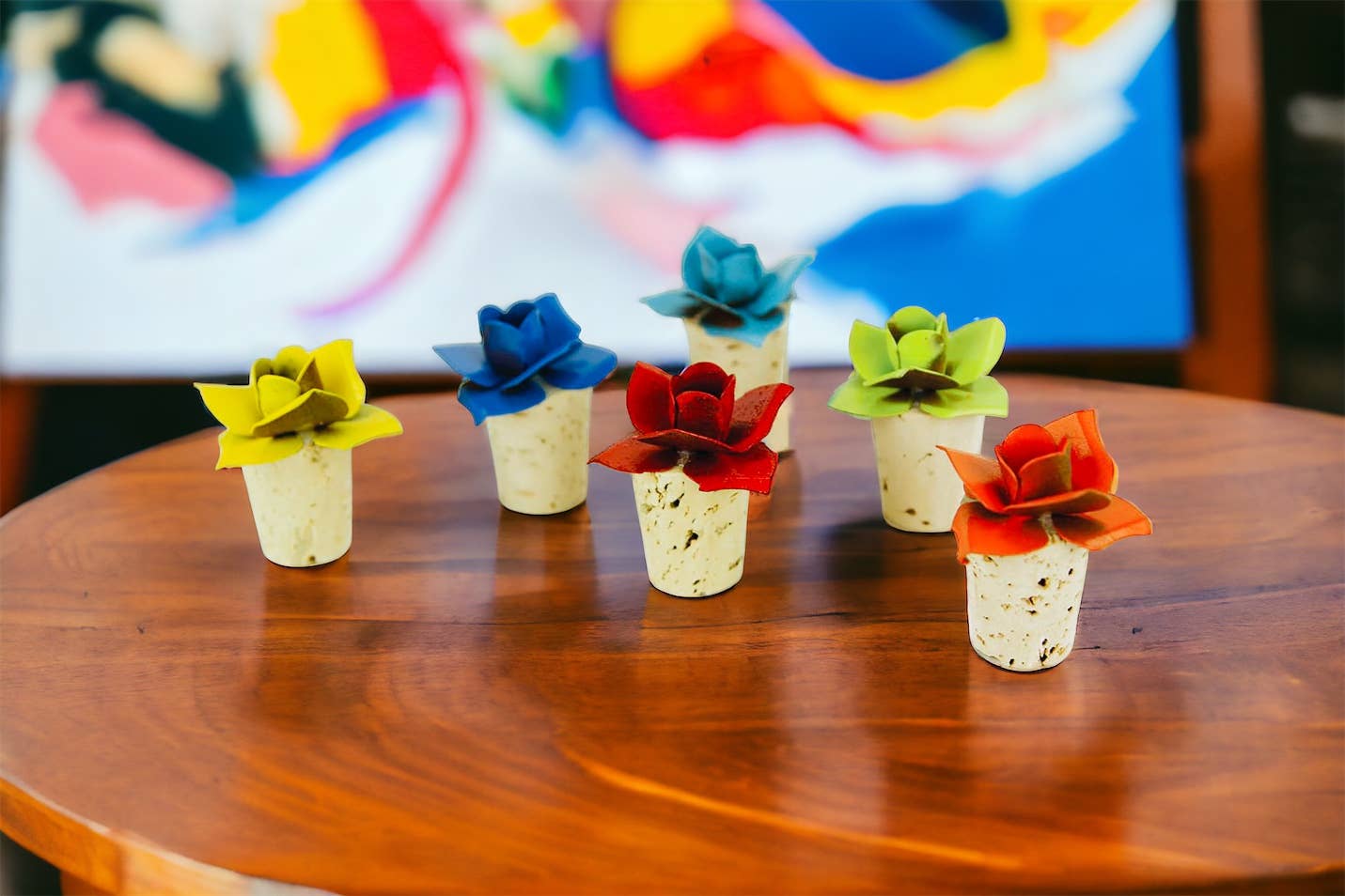 Whimsies - Wholesale Wine Stopper - Wine stopper flowers spring cork metal kitchen eco4