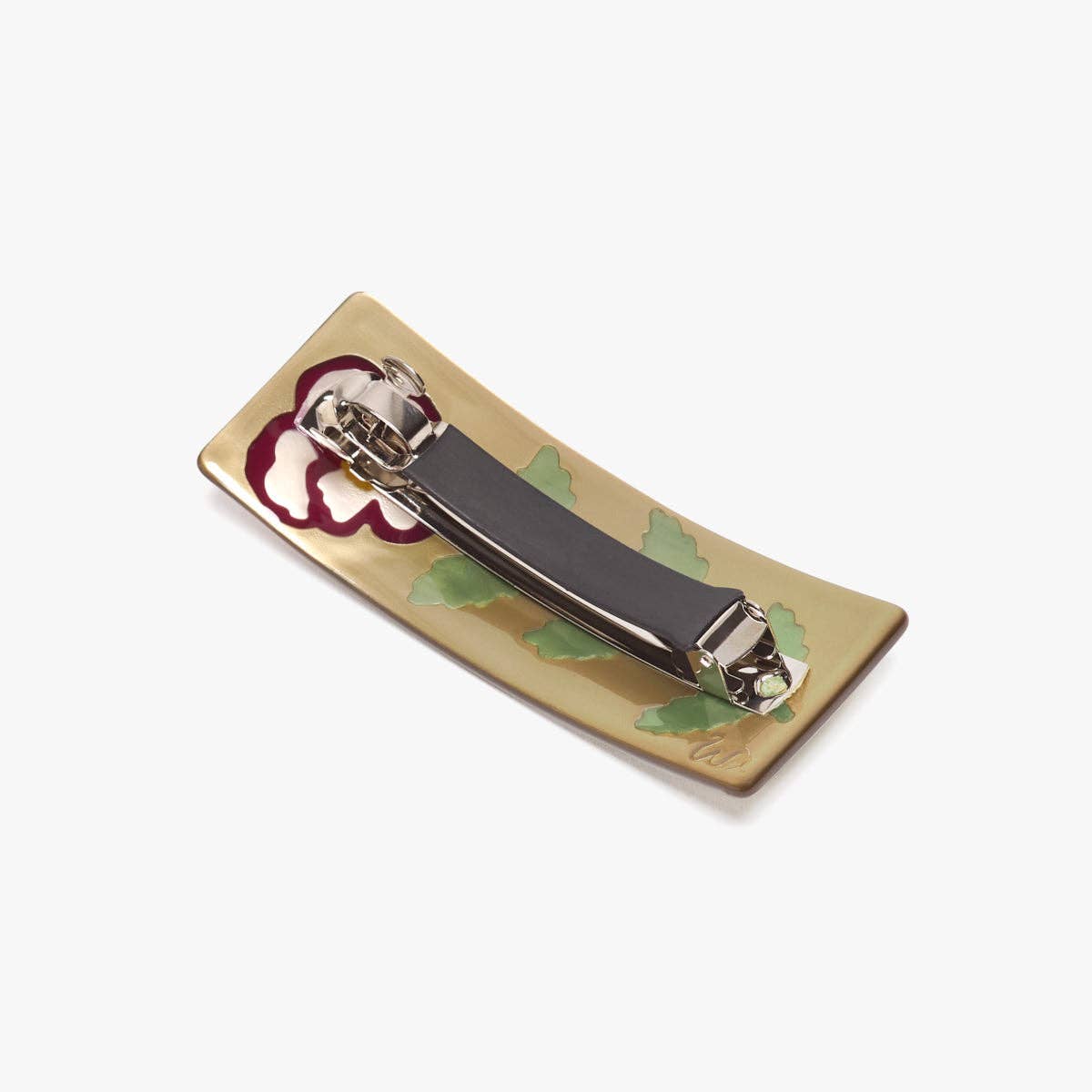 WINONA IRENE - Vente Barrette – femme - Barrette française en acétate doré à fleur de pensée2