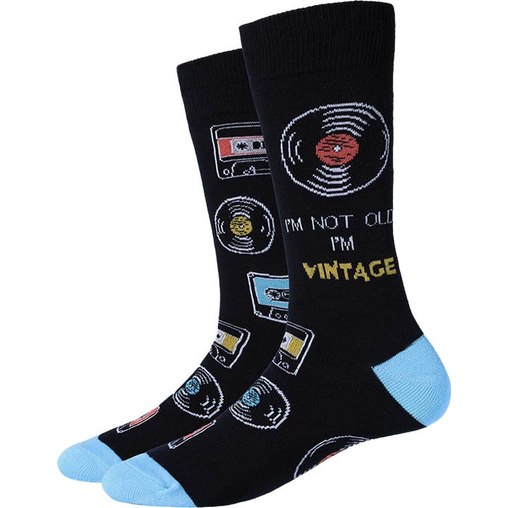 Vintage Record Socks for wholesale by Sock Harbor / Bigfoot Sock Co.