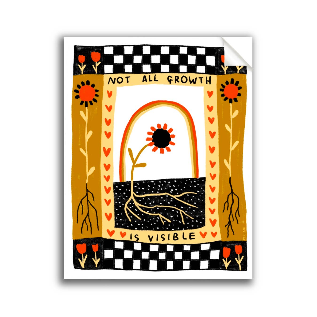 RANI BAN CO - Venta al por mayor Pegatina - NO TODO CRECIMIENTO ES VISIBLE Pegatina1