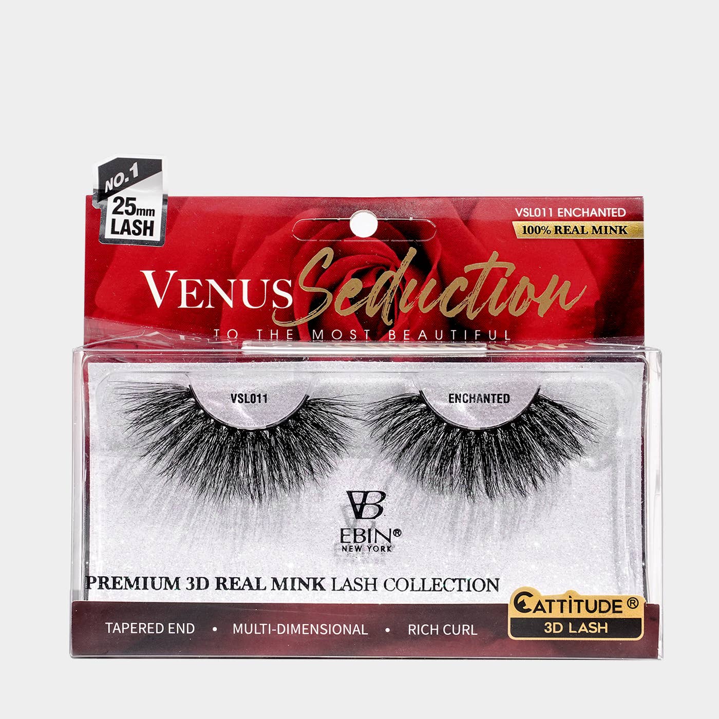 EBIN NEW YORK - Vente Faux cils - Cils 3D Venus Seduction en vison véritable, 25 mm10