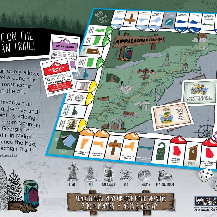 Nahamsha Gifts - Wholesale Board Game - Appalachian Trail-Opoly Board Game3