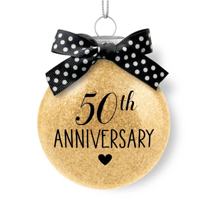 Christmas Ornament Glass 50th Anniversary for wholesale by EAST AVENUE