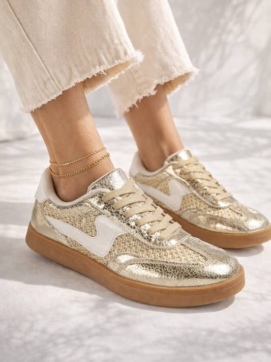 Sneaker a Basso Profilo Ispirata al Retrò con Suola in Gomma per la vendita all'ingrosso da parte di Miami Shop