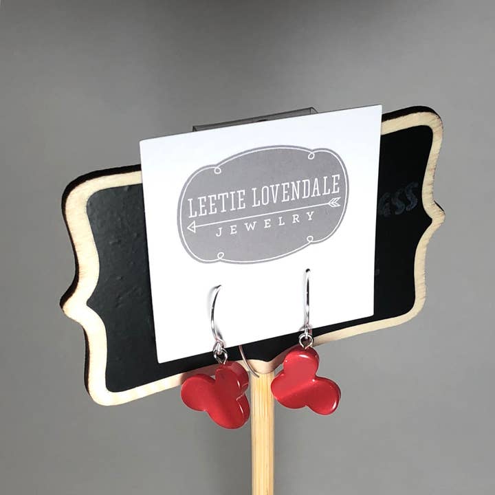 Leetie Lovendale - Wholesale Dangle Earrings - Red Mouse Moonglow Drop Earrings1