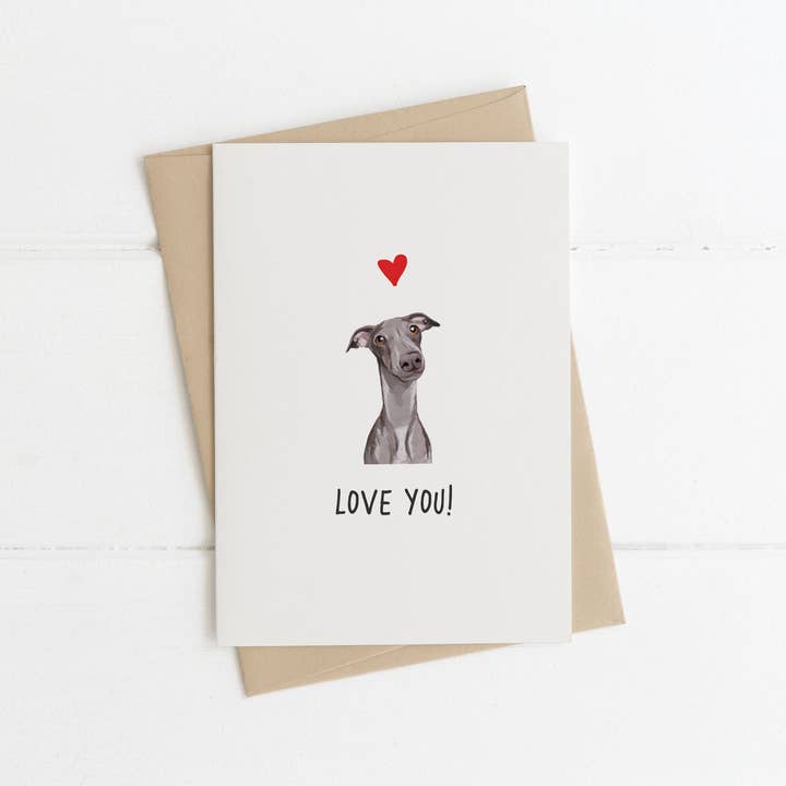 Richarts Designs – wholesale Everyday greeting card – A6 Dog card, mini dog cards, love you, from the dog4