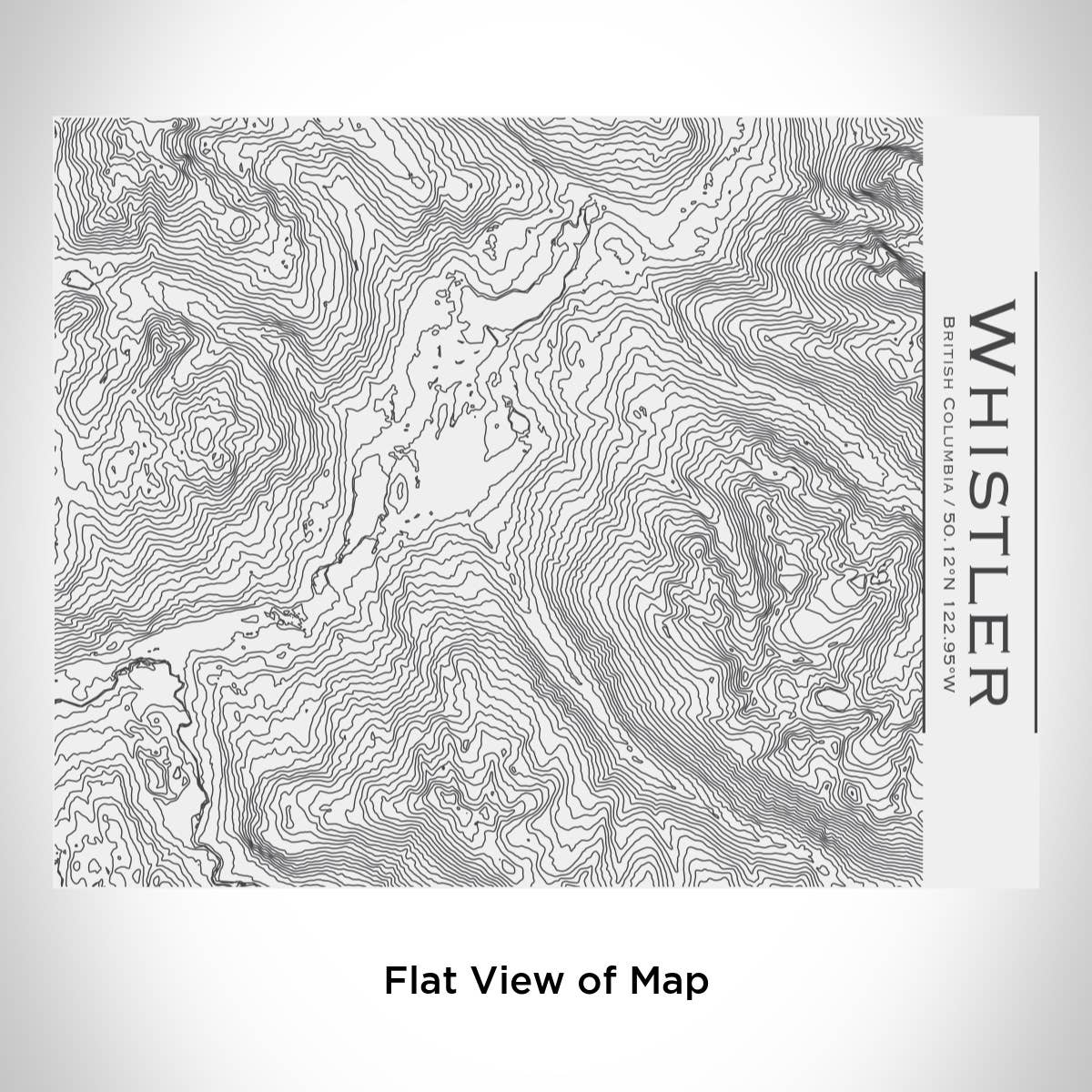 JACE.design - Wholesale Water Bottle - Whistler BC Topo Map Bottle with Bamboo Top in Matte White1