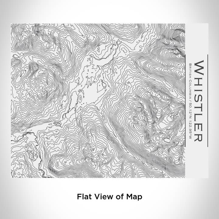 JACE.design - Wholesale Water Bottle - Whistler BC Topo Map Bottle with Bamboo Top in Matte White1