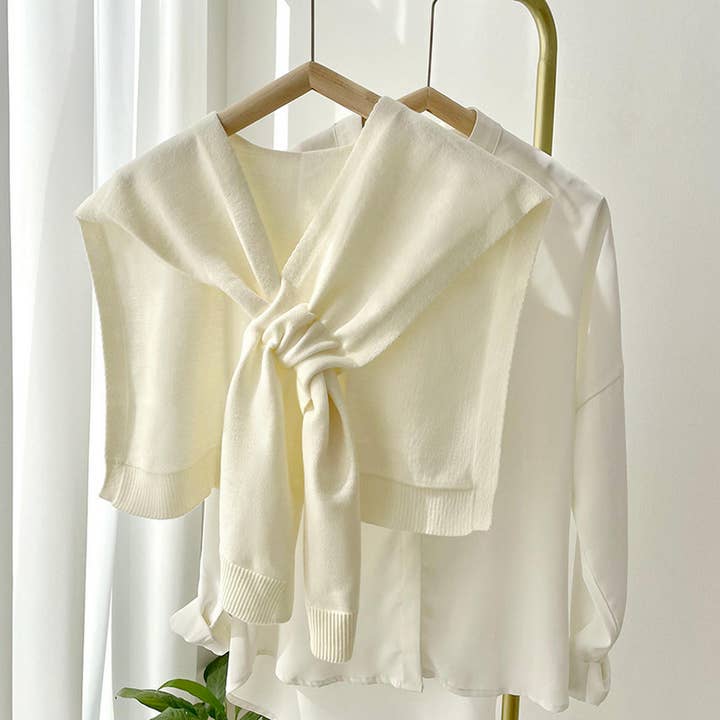 ACCITY - Wholesale Scarf - Women's - Solid Color Knitted Knotted Shawl–Casual & Cozy _CWASC0757🎗