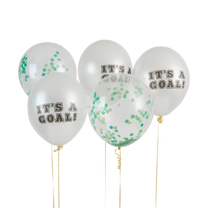 Hootyballoo by Club Green – wholesale Balloon – Football 'It's a Goal!' Latex 12" Balloons 5 Pack1