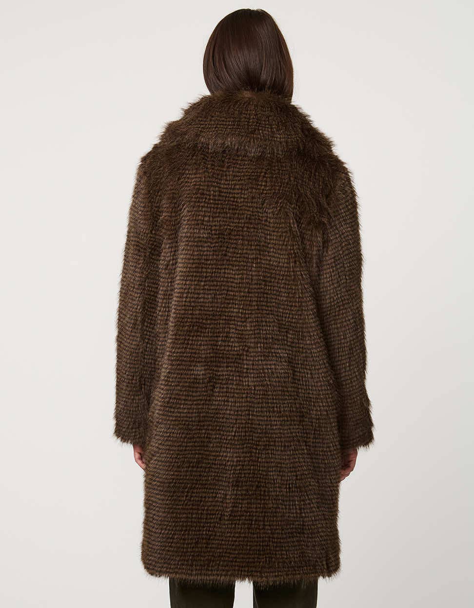 Brown Mix Whitman Faux Fur Coat for wholesale on Faire3