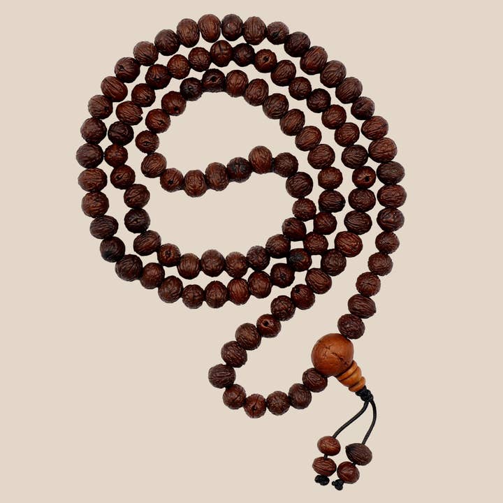 Tribal Trade GmbH - Wholesale Bib Necklace - Prayer chain Raktu beads dark brown necklace mala chain3
