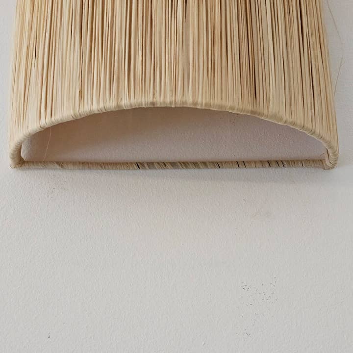 HandHappiness - Wholesale Sconce - Raffia Wall Light , Wall Decor Lighting In Raffia 5
