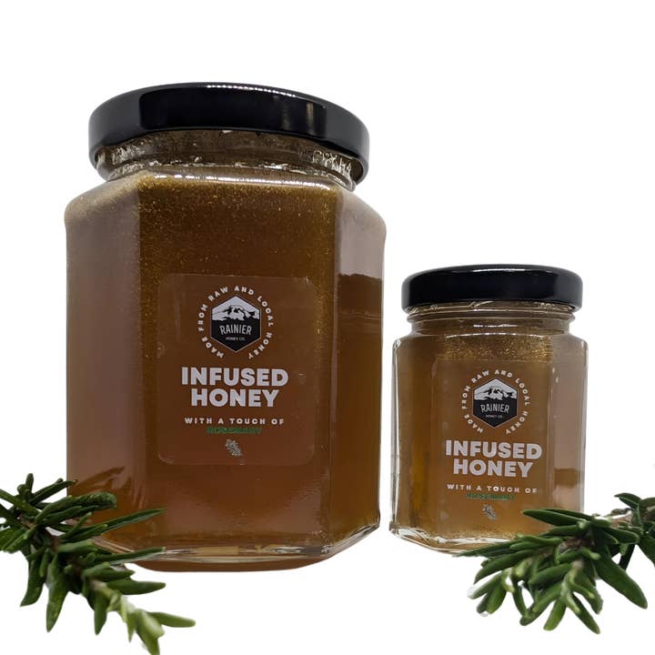 Rosemary Infused Honey for wholesale by Rainier Honey Co