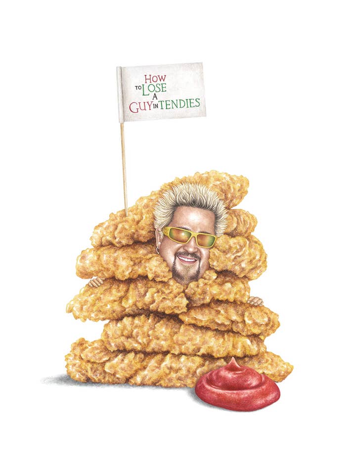 Guy Fieri - Kipnuggets Kunstprint voor wholesale door Celebs on Sandwiches
