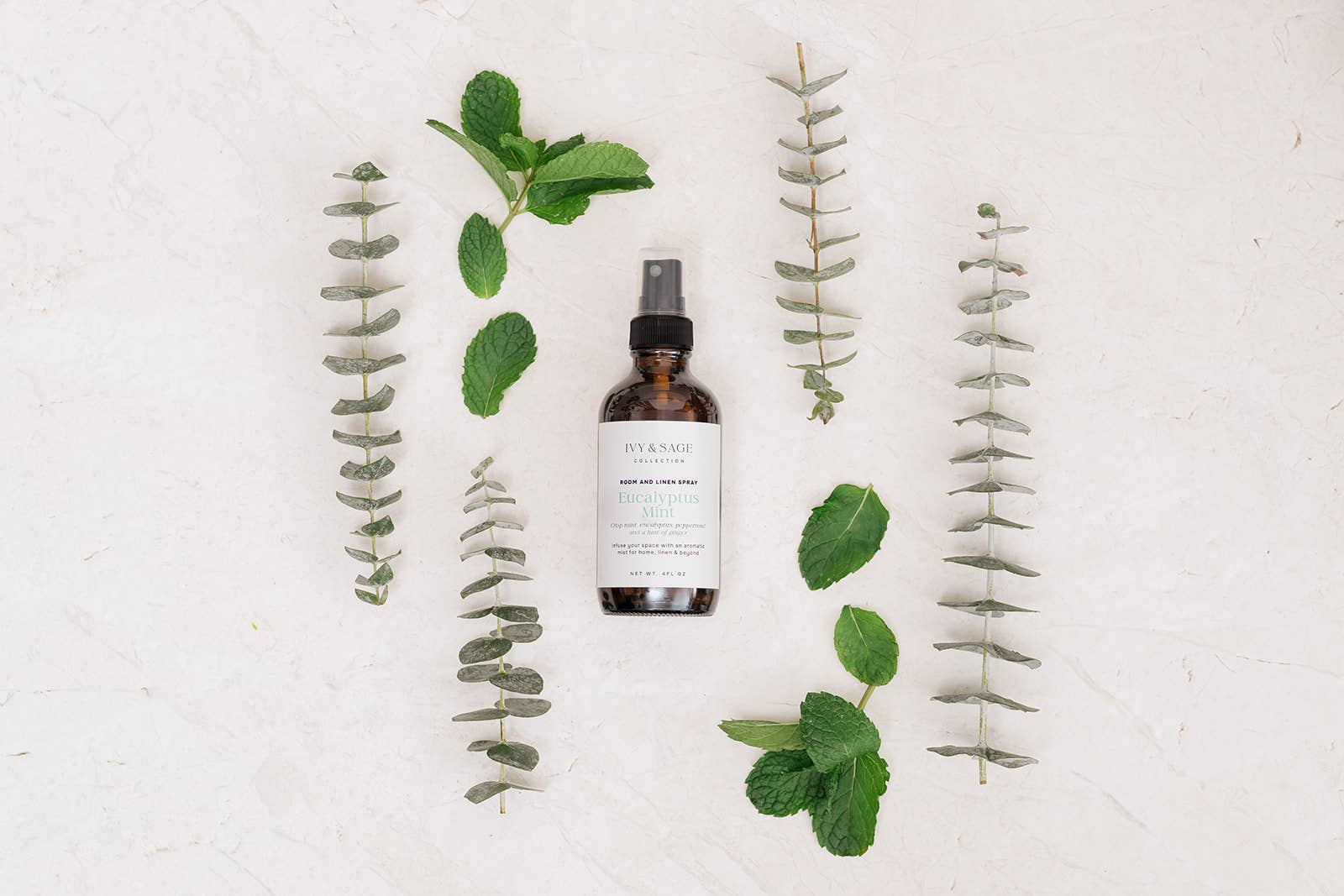 Ivy & Sage Collection – wholesale Room & linen spray – Room + Linen Spray – Eucalyptus Mint, Clean & Fresh3