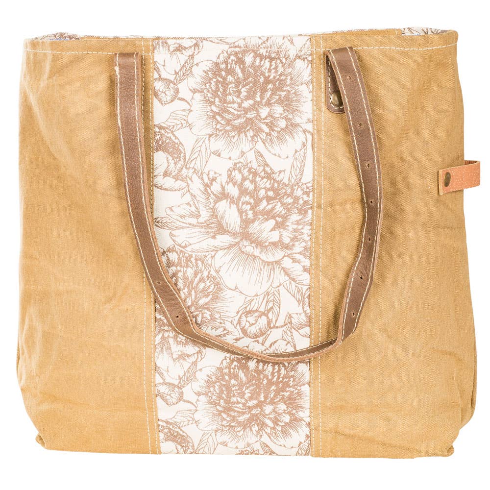 Clea Ray Canvas Bags & Clothing – Engroshandel Tote bag - Dame – Creme Floral mulepose2
