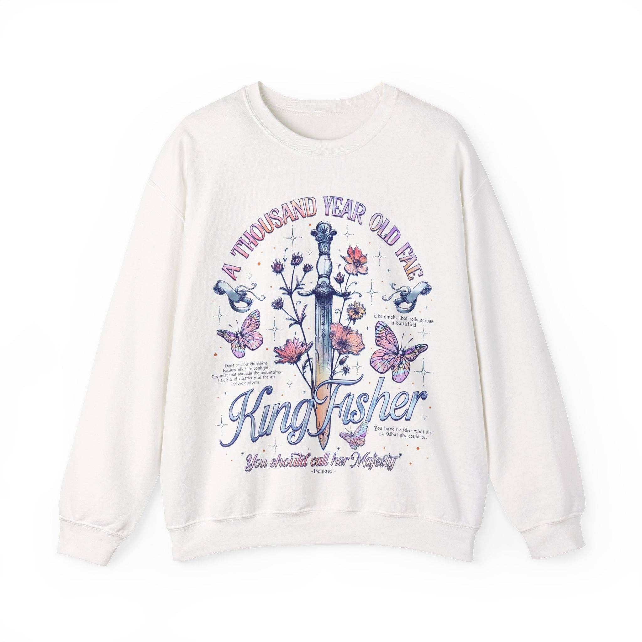 MagicMerchEmporium - Wholesale Graphic Sweatshirt - Women's - Kingfisher "A Thousand Year Old Fae" Sweatshirt7