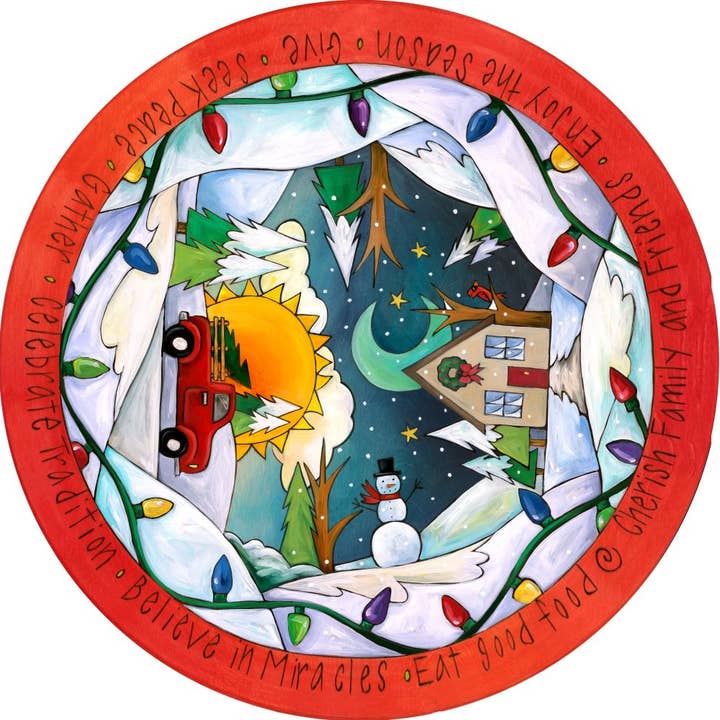 "Jingle All the Way" Lazy Susan for wholesale by Sticks