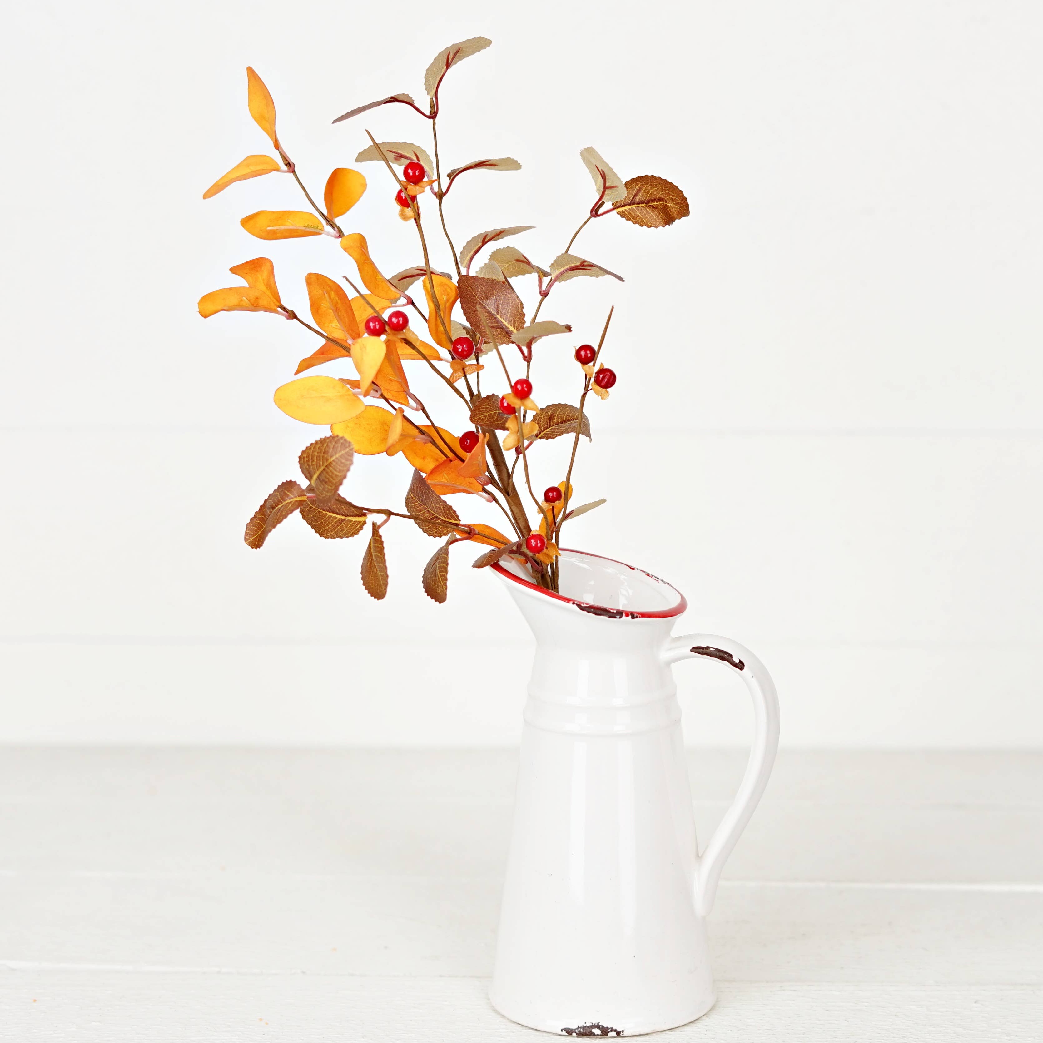 Impressive Enterprises, Inc. - Wholesale Artificial Flowers - 530235- 18in Spray-Fall Mix Leave with Bittersweets-3