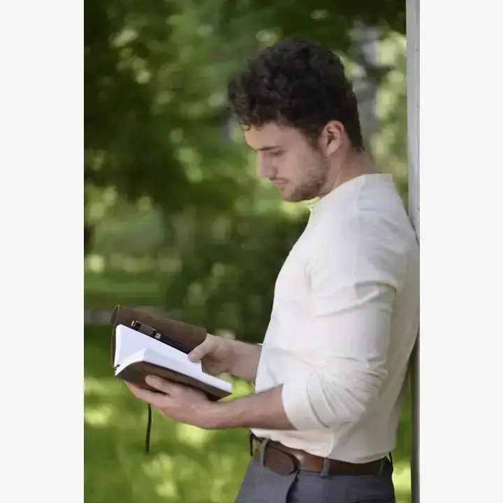 Tuzech Leather - Venta al por mayor Diario/agenda - Diario de Cuero Marrón Hecho a Mano Vintage con Llave5