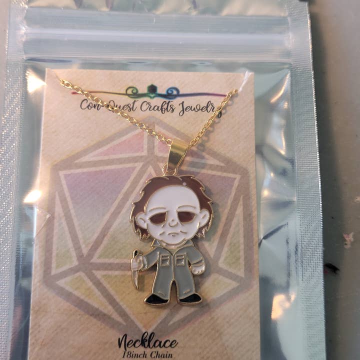 Con-Quest Crafts - Wholesale Jewellery set - Horror Movie Character Earrings, Necklaces, Zipper Pulls10