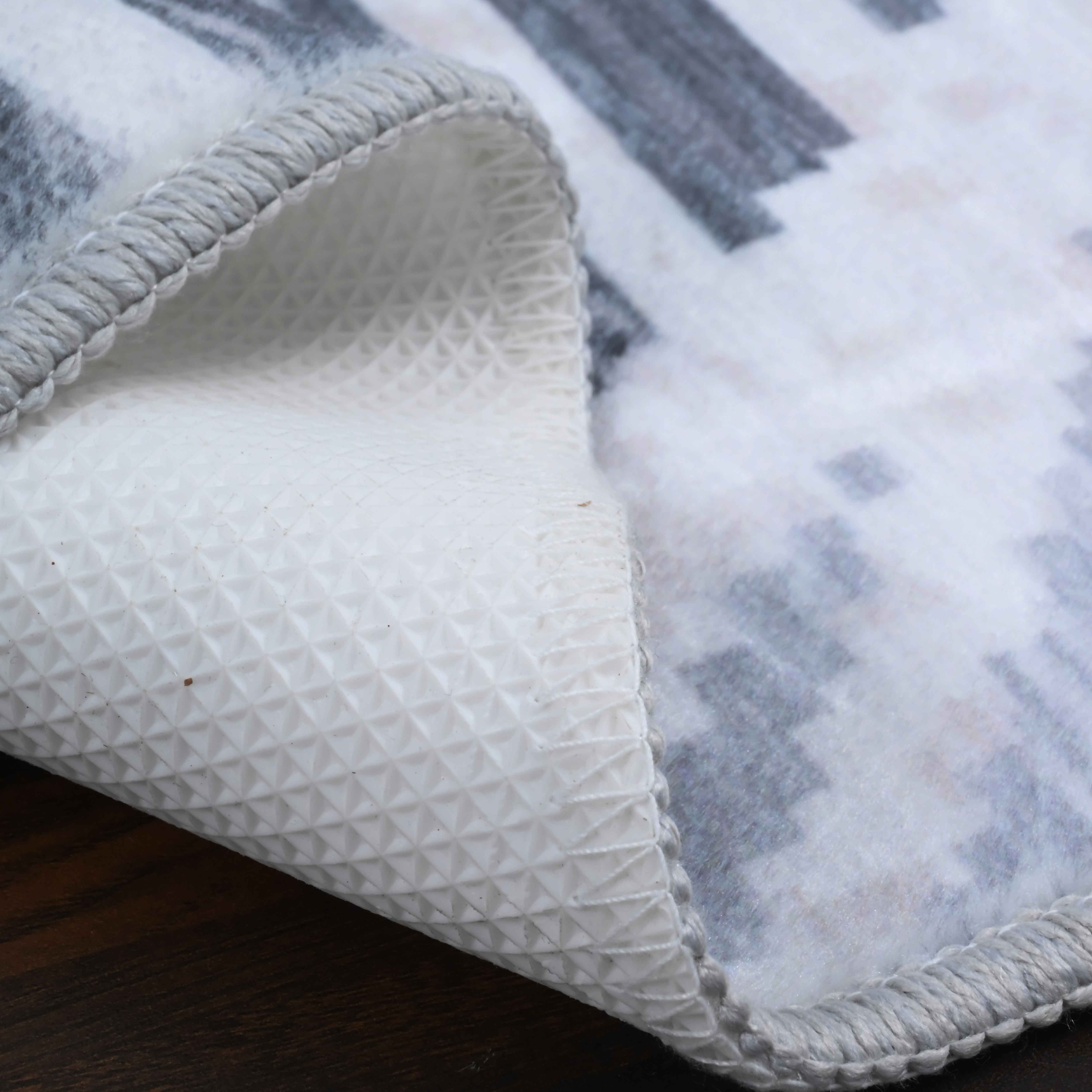 Bed Bath Fashions - Wholesale Area Rug - Bibb Home Washable Flannel Printed Accent Rug with Latex Bac45