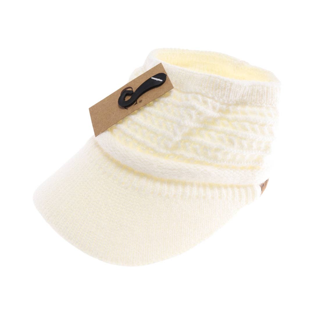 C.C Beanie - Wholesale Visor - Women's - Knit Visor C.C Cap KBR00804