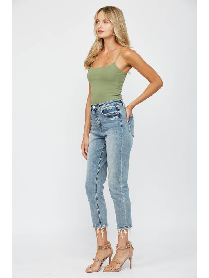 LORCA STRETCH SUPER HIGH RISE MOM JEAN for wholesale on Faire2
