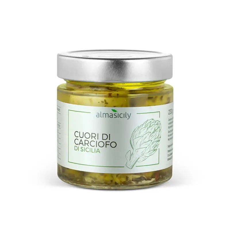 almasicily – Großhandel Pastasoße – Sizilianische Artischocke Caponata 500g Glas11