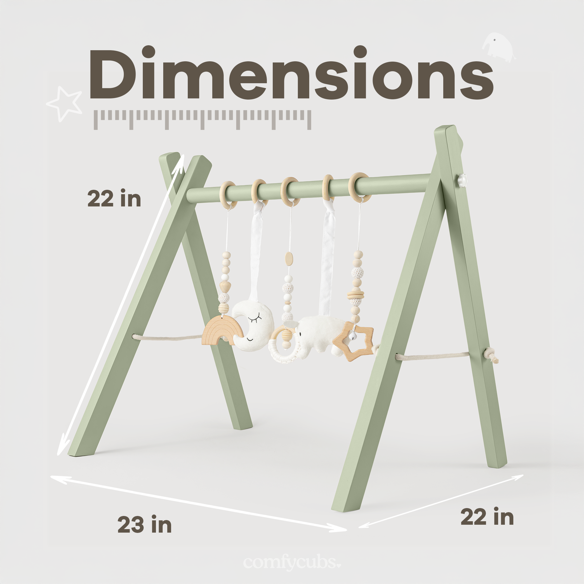 Comfy Cubs - Wholesale Activity Gym - Kids & Baby - Wooden Baby Play Gym, Baby Activity Gym by Comfy Cubs31