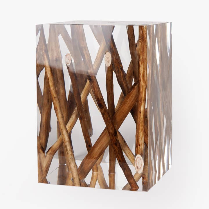 Tabouret Table en Bois Brut pour la vente par Lumière Creation