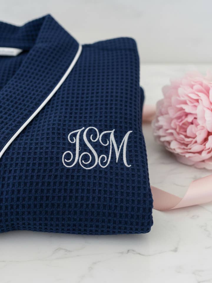 Lotus Linen - Wholesale Robe – Women's - Knee-Length Waffle Robe for Women32